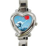 Minimalism Great Wave Off Kanagawa Heart Italian Charm Watch