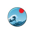 Minimalism Great Wave Off Kanagawa Hat Clip Ball Marker (10 pack)