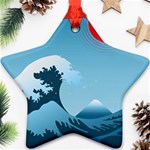 Minimalism Great Wave Off Kanagawa Star Ornament (Two Sides)