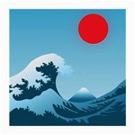 Minimalism Great Wave Off Kanagawa Medium Glasses Cloth