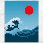 Minimalism Great Wave Off Kanagawa Canvas 11  x 14 