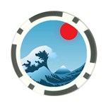 Minimalism Great Wave Off Kanagawa Poker Chip Card Guard