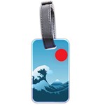 Minimalism Great Wave Off Kanagawa Luggage Tag (two sides)