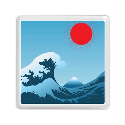 Minimalism Great Wave Off Kanagawa Memory Card Reader (Square) from ArtsNow.com Front