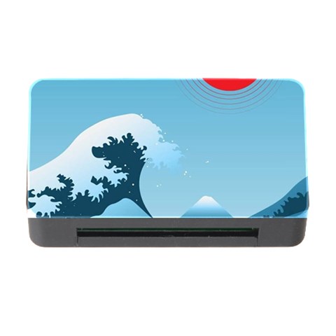 Minimalism Great Wave Off Kanagawa Memory Card Reader with CF from ArtsNow.com Front