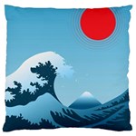 Minimalism Great Wave Off Kanagawa Large Cushion Case (One Side)