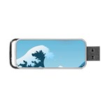 Minimalism Great Wave Off Kanagawa Portable USB Flash (One Side)
