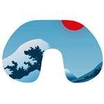 Minimalism Great Wave Off Kanagawa Travel Neck Pillow