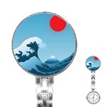 Minimalism Great Wave Off Kanagawa Stainless Steel Nurses Watch