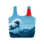 Minimalism Great Wave Off Kanagawa Full Print Recycle Bag (S)