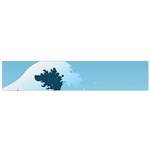 Minimalism Great Wave Off Kanagawa Small Premium Plush Fleece Scarf