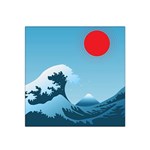 Minimalism Great Wave Off Kanagawa Satin Bandana Scarf 22  x 22 