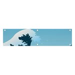 Minimalism Great Wave Off Kanagawa Banner and Sign 4  x 1 