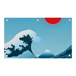 Minimalism Great Wave Off Kanagawa Banner and Sign 5  x 3 