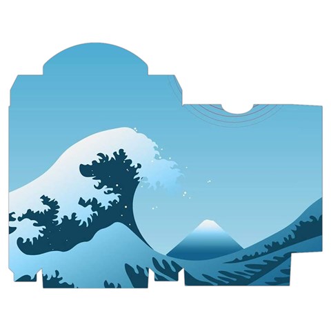 Minimalism Great Wave Off Kanagawa Playing Cards Single Design (Rectangle) with Custom Box from ArtsNow.com Poker Box