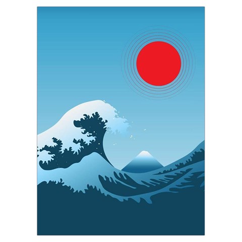Minimalism Great Wave Off Kanagawa Playing Cards Single Design (Rectangle) with Custom Box from ArtsNow.com Card