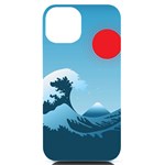 Minimalism Great Wave Off Kanagawa iPhone 14 Black UV Print Case