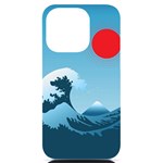 Minimalism Great Wave Off Kanagawa iPhone 14 Pro Black UV Print Case