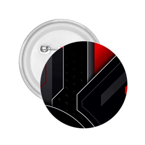Gamer Tech Black Mesh Red Modern Shape Texture Geometric Pattern 2.25  Buttons from ArtsNow.com Front