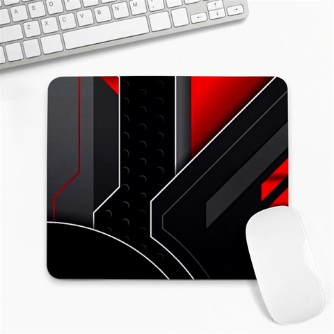Gamer Tech Black Mesh Red Modern Shape Texture Geometric Pattern Large Mousepad from ArtsNow.com Front