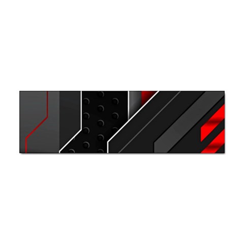 Gamer Tech Black Mesh Red Modern Shape Texture Geometric Pattern Sticker (Bumper) from ArtsNow.com Front