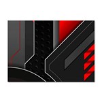 Gamer Tech Black Mesh Red Modern Shape Texture Geometric Pattern Sticker A4 (10 pack)