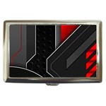 Gamer Tech Black Mesh Red Modern Shape Texture Geometric Pattern Cigarette Money Case
