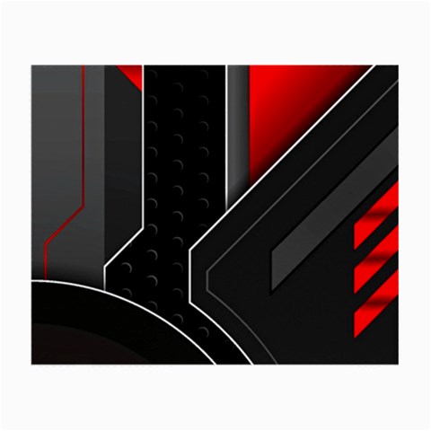 Gamer Tech Black Mesh Red Modern Shape Texture Geometric Pattern Small Glasses Cloth from ArtsNow.com Front