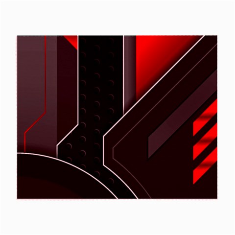 Gamer Tech Black Mesh Red Modern Shape Texture Geometric Pattern Small Glasses Cloth from ArtsNow.com Front