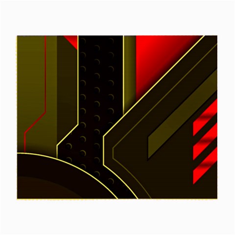 Gamer Tech Black Mesh Red Modern Shape Texture Geometric Pattern Small Glasses Cloth from ArtsNow.com Front