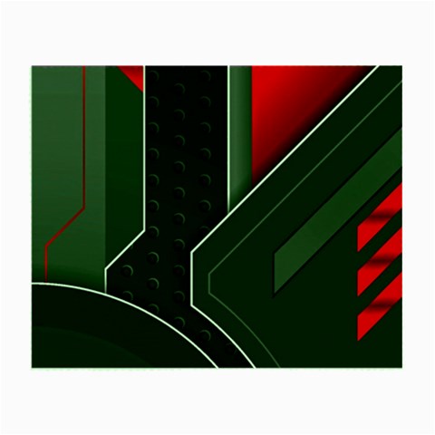 Gamer Tech Black Mesh Red Modern Shape Texture Geometric Pattern Small Glasses Cloth from ArtsNow.com Front