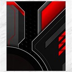 Gamer Tech Black Mesh Red Modern Shape Texture Geometric Pattern Canvas 8  x 10 