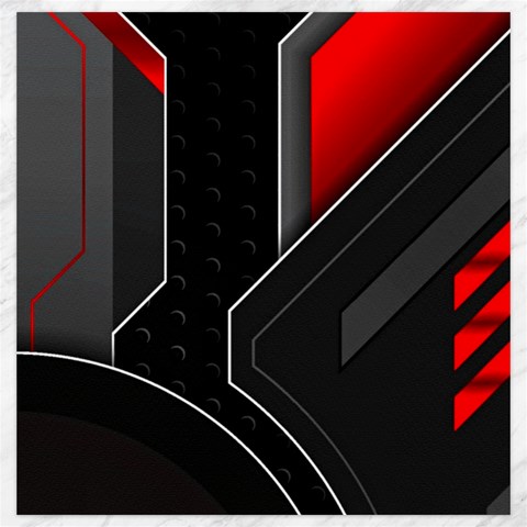 Gamer Tech Black Mesh Red Modern Shape Texture Geometric Pattern Canvas 20  x 20  from ArtsNow.com 19 x19.27  Canvas - 1