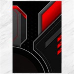 Gamer Tech Black Mesh Red Modern Shape Texture Geometric Pattern Canvas 20  x 30 