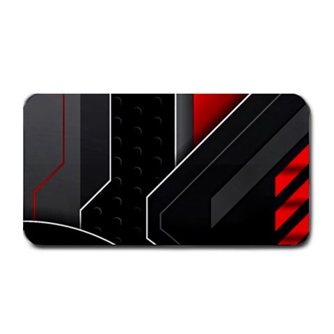 Gamer Tech Black Mesh Red Modern Shape Texture Geometric Pattern Medium Bar Mat from ArtsNow.com 16 x8.5  Bar Mat