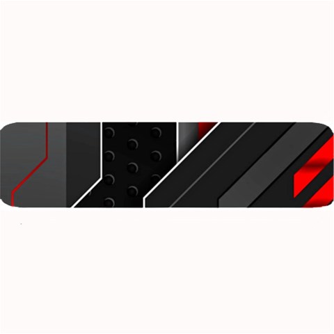 Gamer Tech Black Mesh Red Modern Shape Texture Geometric Pattern Large Bar Mat from ArtsNow.com 32 x8.5  Bar Mat