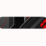 Gamer Tech Black Mesh Red Modern Shape Texture Geometric Pattern Large Bar Mat