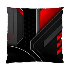 Gamer Tech Black Mesh Red Modern Shape Texture Geometric Pattern Standard Cushion Case (Two Sides) from ArtsNow.com Back