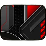 Gamer Tech Black Mesh Red Modern Shape Texture Geometric Pattern Two Sides Fleece Blanket (Mini)