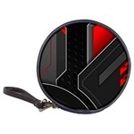 Gamer Tech Black Mesh Red Modern Shape Texture Geometric Pattern Classic 20-CD Wallets