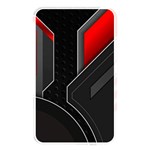 Gamer Tech Black Mesh Red Modern Shape Texture Geometric Pattern Memory Card Reader (Rectangular)