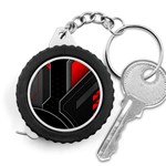 Gamer Tech Black Mesh Red Modern Shape Texture Geometric Pattern Measuring Tape