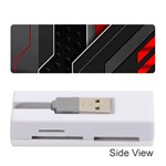Gamer Tech Black Mesh Red Modern Shape Texture Geometric Pattern Memory Card Reader (Stick)