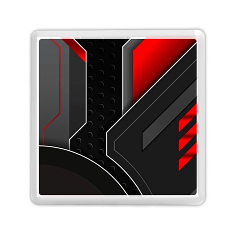 Gamer Tech Black Mesh Red Modern Shape Texture Geometric Pattern Memory Card Reader (Square) from ArtsNow.com Front