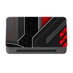 Gamer Tech Black Mesh Red Modern Shape Texture Geometric Pattern Memory Card Reader with CF