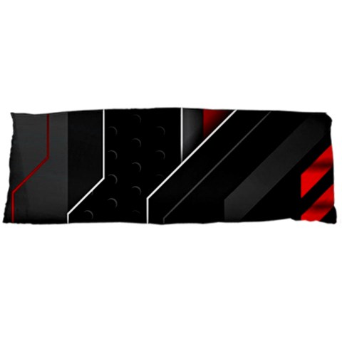 Gamer Tech Black Mesh Red Modern Shape Texture Geometric Pattern Body Pillow Case (Dakimakura) from ArtsNow.com Body Pillow Case