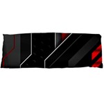 Gamer Tech Black Mesh Red Modern Shape Texture Geometric Pattern Body Pillow Case (Dakimakura)