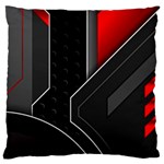 Gamer Tech Black Mesh Red Modern Shape Texture Geometric Pattern Large Cushion Case (Two Sides)