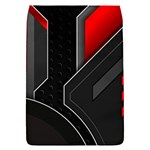Gamer Tech Black Mesh Red Modern Shape Texture Geometric Pattern Removable Flap Cover (S)