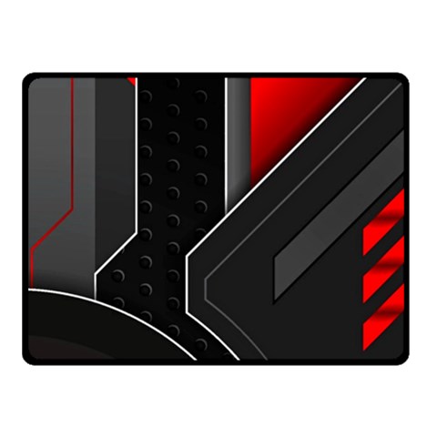 Gamer Tech Black Mesh Red Modern Shape Texture Geometric Pattern Two Sides Fleece Blanket (Small) from ArtsNow.com 45 x34  Blanket Front